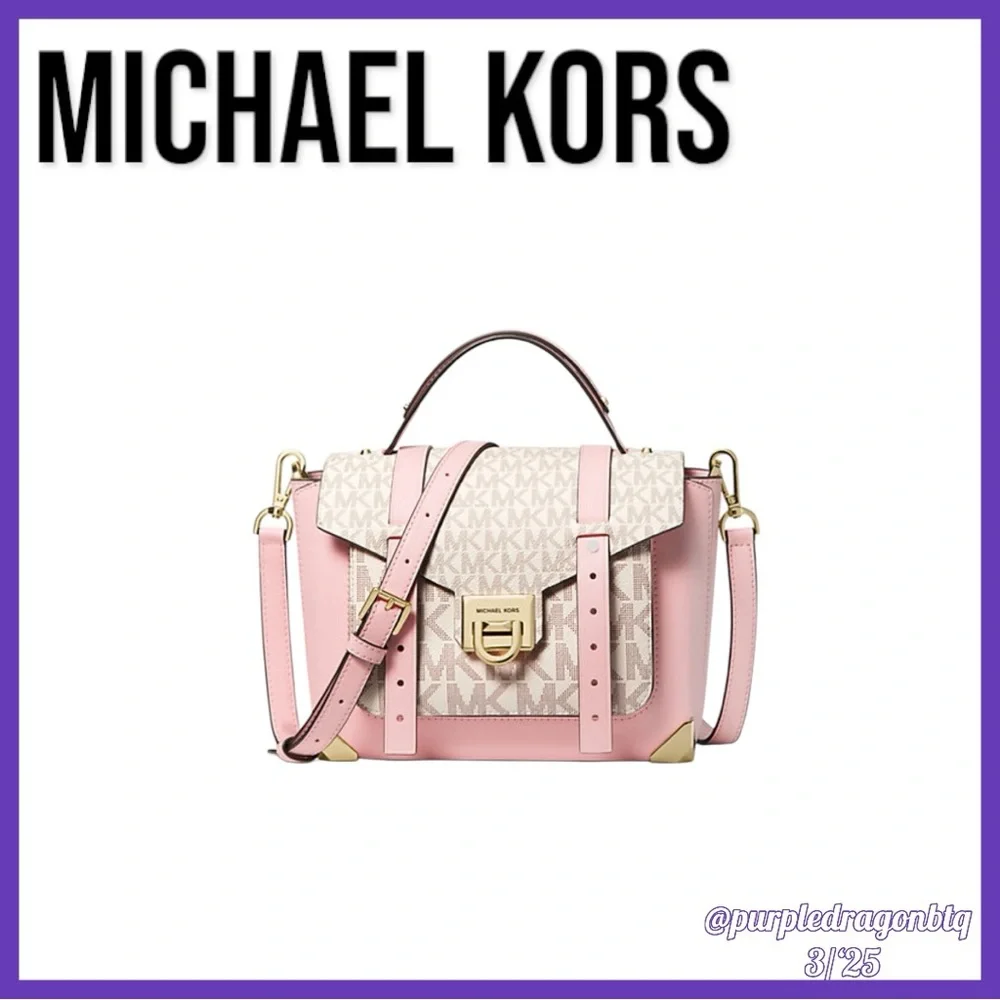 ✨✨✨✨✨SOLD✨✨✨✨✨
MICHAEL KORS MANHATTAN CONTRAST-TRIM LEATHER SATCHEL NWT - Picture 2 of 4